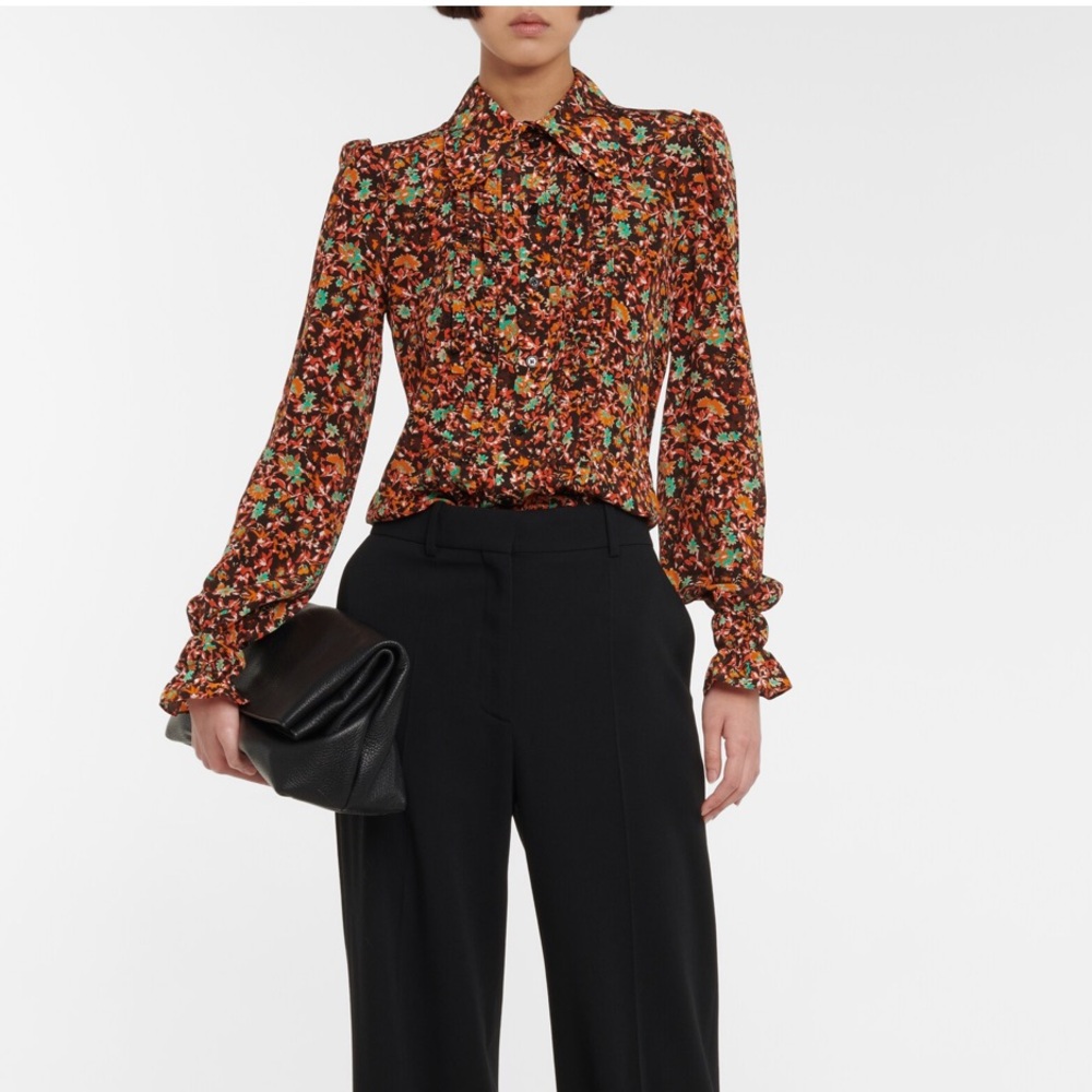 NWOT Victoria Beckham Floral Blouse